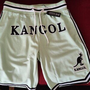 Kangol embroidered logo mesh mens shorts size M new with tags